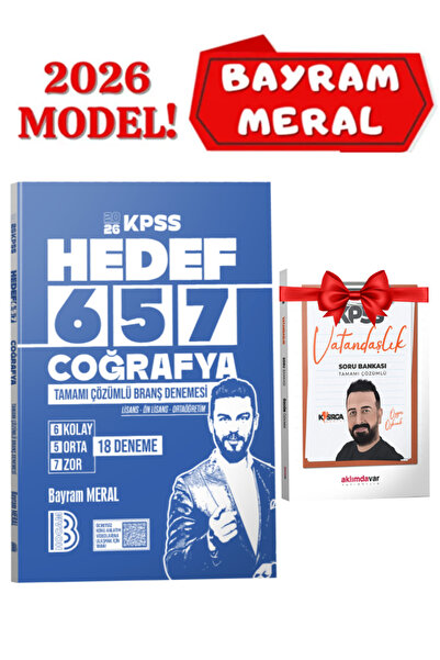 Panem Yayınları Benim Hocam Yayınları 2026 KPSS Bayram Meral HEDEF 657 Coğraf...