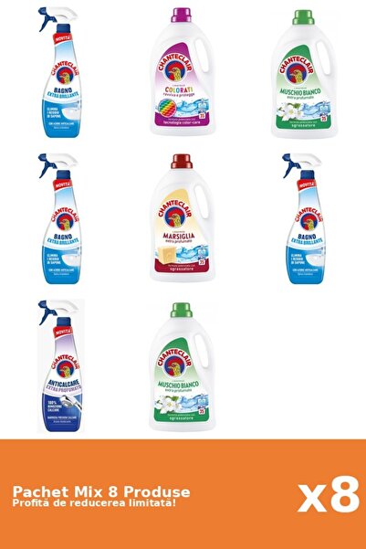 Chanteclair Set 8 Mix Chanteclair: 4 Anticalcar, 4 Detergent