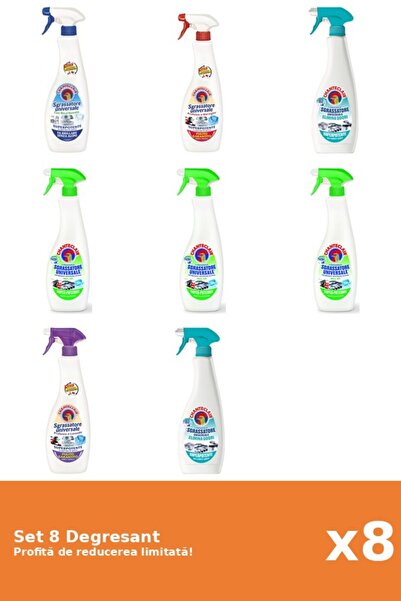 Chanteclair Set of 8 Chanteclair Degreaser: 1xBicarbonate, 1xMarseille, 2xAnt...