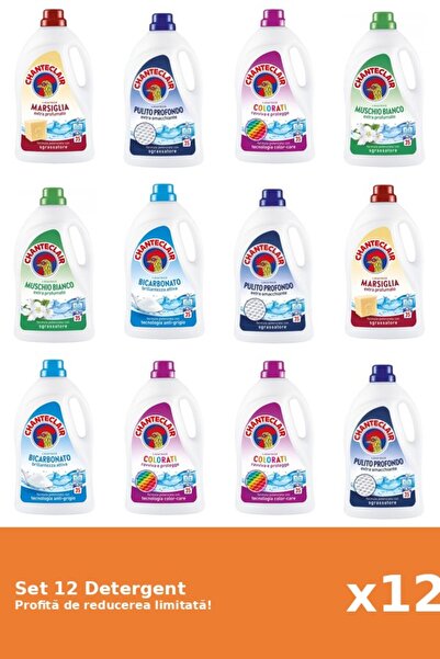 Chanteclair Set 12 Detergent Chanteclair: 2xMarsilia, 3xClasic, 3xColor, 2xMo...