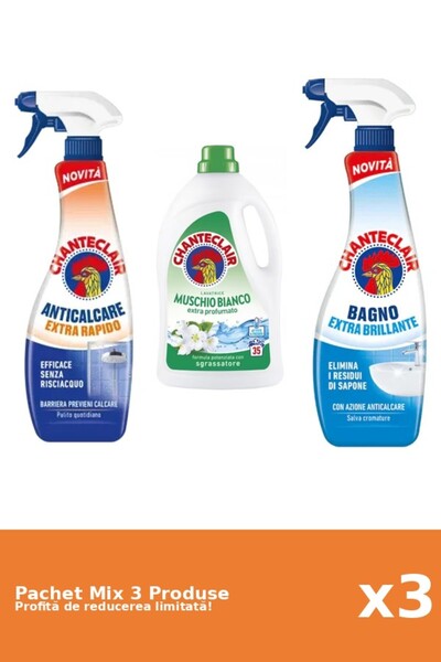 Chanteclair Set 3 Chanteclair Mix: 2 Anti-limescale, 1 Detergent