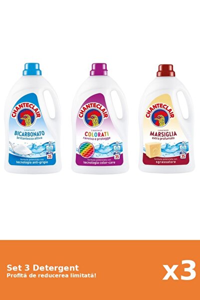 Chanteclair Set 3 Detergent Chanteclair: 1xBicarbonat, 1xColor, 1xMarsilia