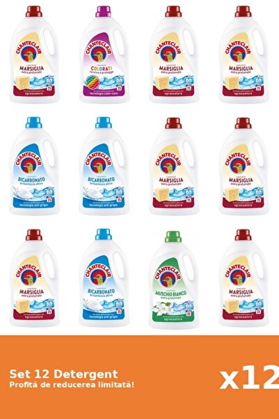 Chanteclair Set 12 Detergent Chanteclair: 7xMarsilia, 1xColor, 3xBicarbonat, ...