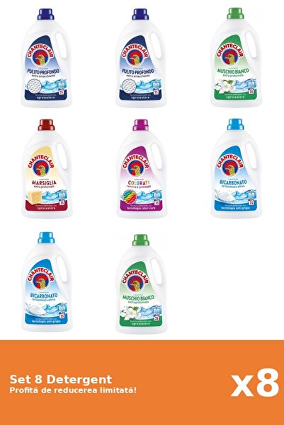 Chanteclair Set 8 Detergent Chanteclair: 2xClasic, 2xMosc Alb, 1xMarsilia, 1x...