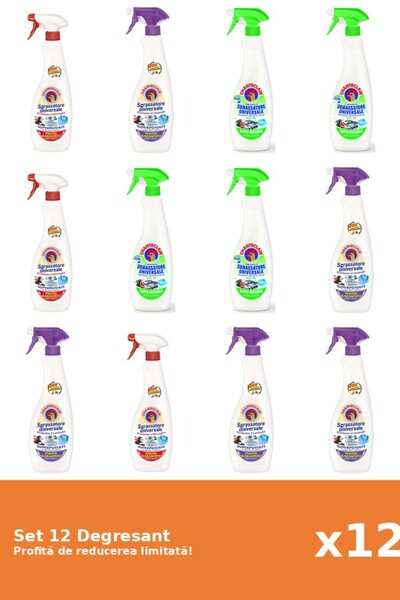 Chanteclair Set of 12 Chanteclair Degreaser: 3xMarseille, 3xLavender, 4xLemon...