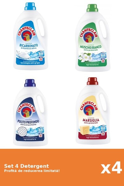 Chanteclair Set 4 Detergent Chanteclair: 1xBicarbonat, 1xMosc Alb, 1xClasic, ...