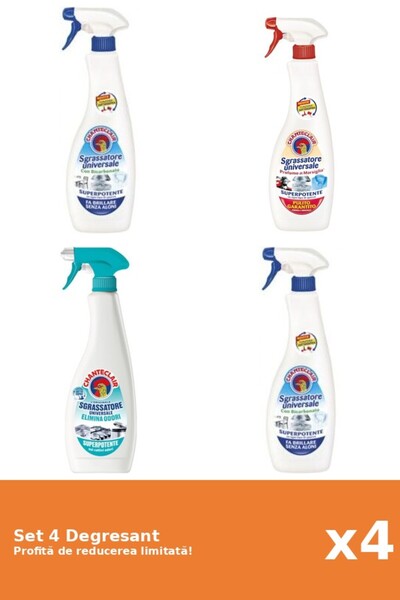 Chanteclair Set of 4 Chanteclair Degreaser: 2xBicarbonate, 1xMarseille, 1xAnt...