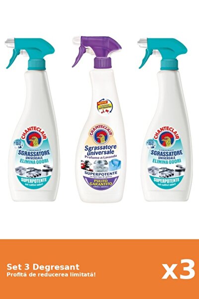 Chanteclair Set of 3 Chanteclair Degreaser: 2xAntiOdor, 1xLavender