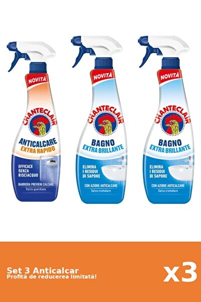 Chanteclair Set of 3 Chanteclair Anti-limescale: 1xRapid, 2xClassic