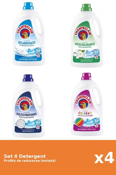 Chanteclair Set 4 Detergent Chanteclair: 1xBicarbonat, 1xMosc Alb, 1xClasic, ...