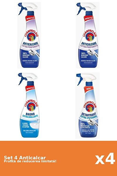 Chanteclair Set 4 Anticalcar Chanteclair: 2xParfumat, 1xClasic, 1xPuternic