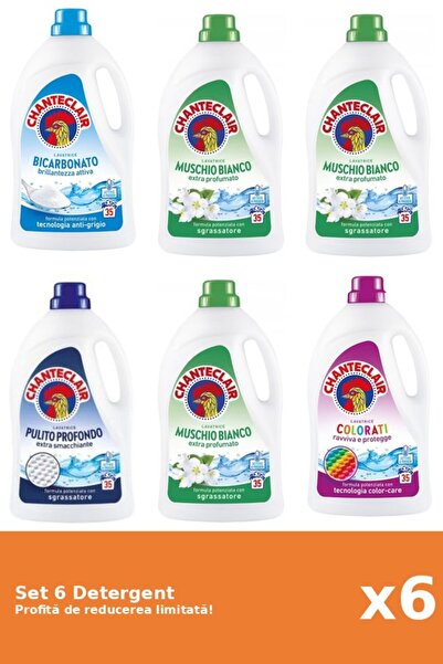 Chanteclair Set 6 Detergent Chanteclair: 1xBicarbonat, 3xMosc Alb, 1xClasic, ...