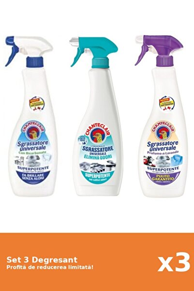 Chanteclair Set of 3 Chanteclair Degreaser: 1xBicarbonate, 1xAntiOdor, 1xLave...