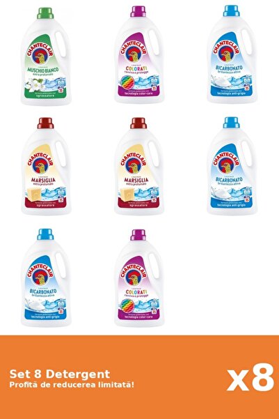 Chanteclair Set 8 Detergent Chanteclair: 1xMosc Alb, 2xColor, 3xBicarbonat, 2...