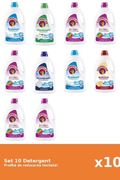 Chanteclair Set 10 Detergent Chanteclair: 2xBicarbonat, 1xMosc Alb, 5xColor, ...