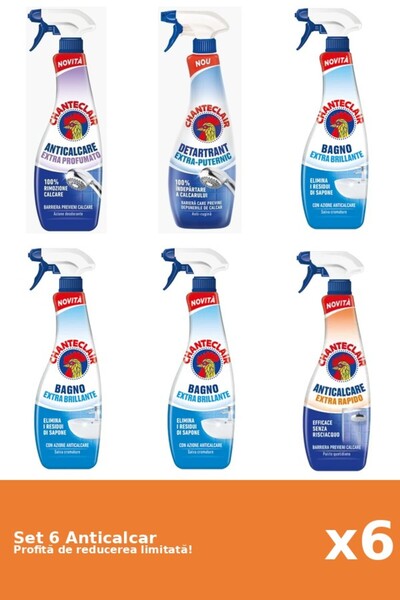 Chanteclair Set 6 Anticalcar Chanteclair: 1xParfumat, 1xPuternic, 3xClasic, 1...