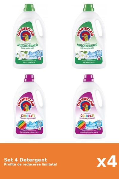 Chanteclair Set 4 Detergent Chanteclair: 2xMosc Alb, 2xColor