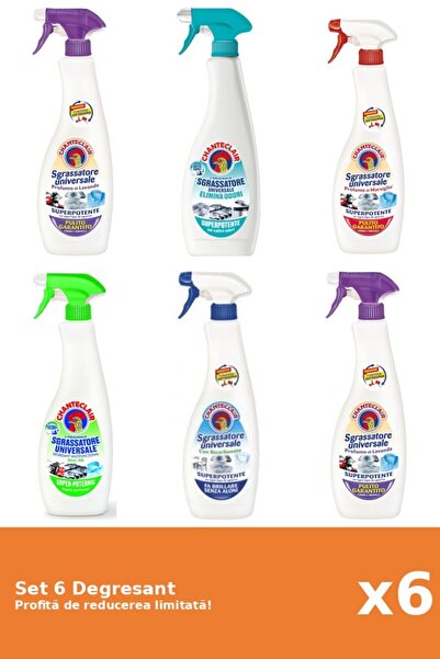 Chanteclair Set of 6 Chanteclair Degreaser: 2xWhite Musk, 1xAntiodor, 1xMarse...