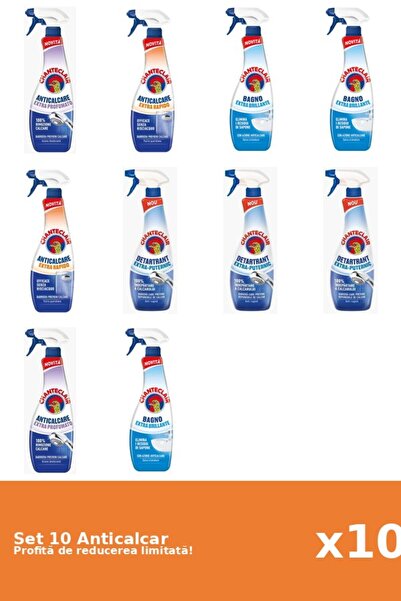 Chanteclair Set 10 Anticalcar Chanteclair: 2xParfumat, 2xRapid, 3xClasic, 3xP...
