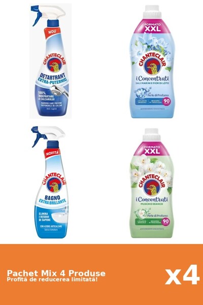 Chanteclair Set of 4 Chanteclair Mix: 2 Anti-limescale, 2 Conditioner