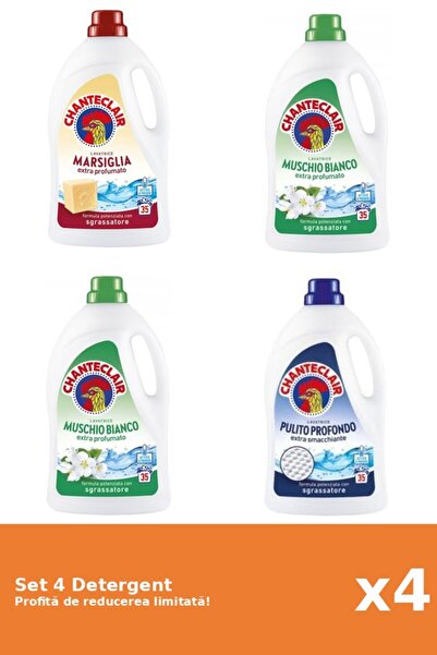 Chanteclair Set 4 Detergent Chanteclair: 1xMarsilia, 2xMosc Alb, 1xClasic