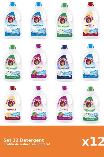 Chanteclair Set 12 Detergent Chanteclair: 3xBicarbonat, 3xMosc Alb, 2xMarsili...