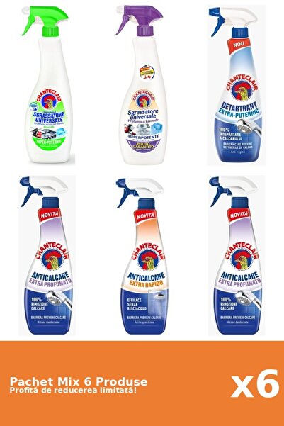 Chanteclair Set of 6 Chanteclair Mix: 2 Degreaser, 4 Anti-limescale