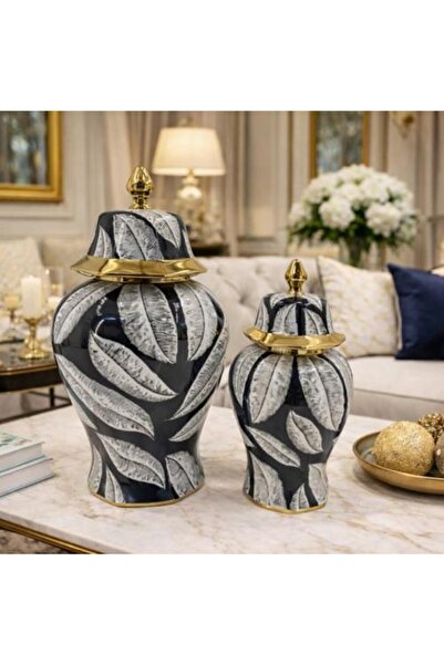 Generic Luxury Ceramic Vase Set with Bird and Plant Patterns