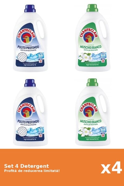 Chanteclair Set 4 Detergent Chanteclair: 2xClasic, 2xMosc Alb