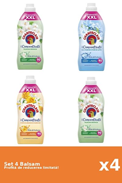 Chanteclair Set 4 Balsam Chanteclair: 2xMosc Alb, 1xLotus, 1xPortocale