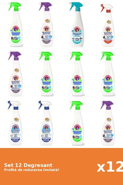 Chanteclair Set of 12 Chanteclair Degreaser: 5xLemon, 3xLavender, 1xAnti-Odor...