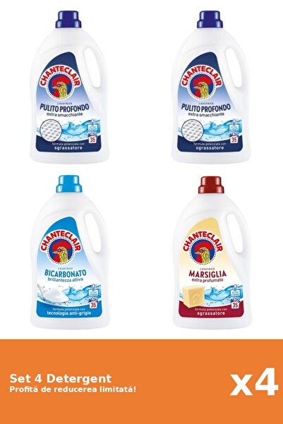 Chanteclair Set 4 Detergent Chanteclair: 2xClasic, 1xBicarbonat, 1xMarsilia