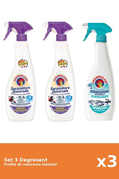 Chanteclair Set 3 Chanteclair Degreaser: 2xWhite Musk, 1xAntiodor
