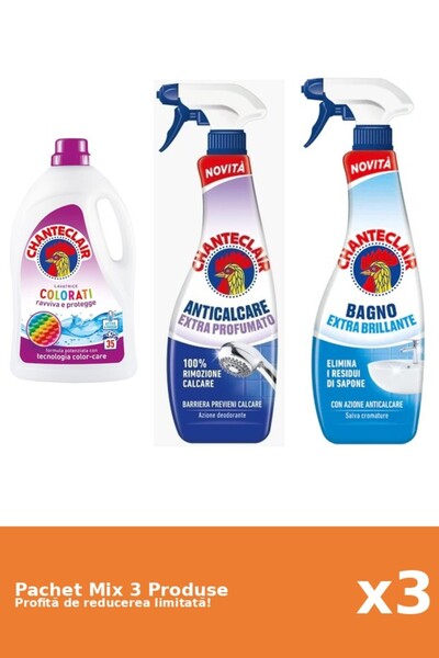 Chanteclair Set 3 Mix Chanteclair: 1 Detergent, 2 Anticalcar