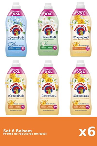 Chanteclair Set 6 Balsam Chanteclair: 1xLotus, 1xMosc Alb, 4xPortocale