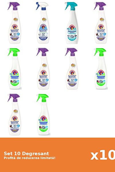 Chanteclair Set of 10 Chanteclair Degreaser: 2xWhite Musk, 1xBicarbonate, 1xA...