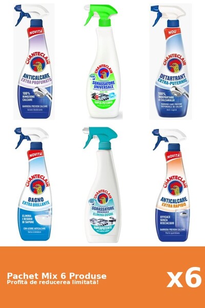 Chanteclair Set of 6 Chanteclair Mix: 4 Anti-limescale, 2 Degreaser