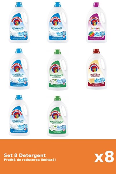Chanteclair Set 8 Detergent Chanteclair: 4xBicarbonat, 1xColor, 2xMosc Alb, 1...