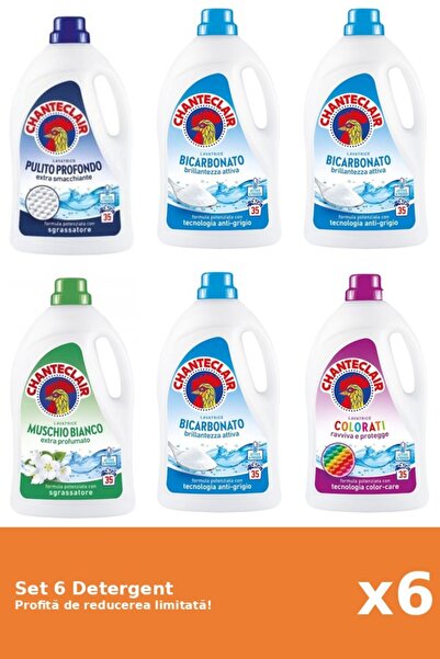 Chanteclair Set 6 Detergent Chanteclair: 1xClasic, 3xBicarbonat, 1xMosc Alb, ...