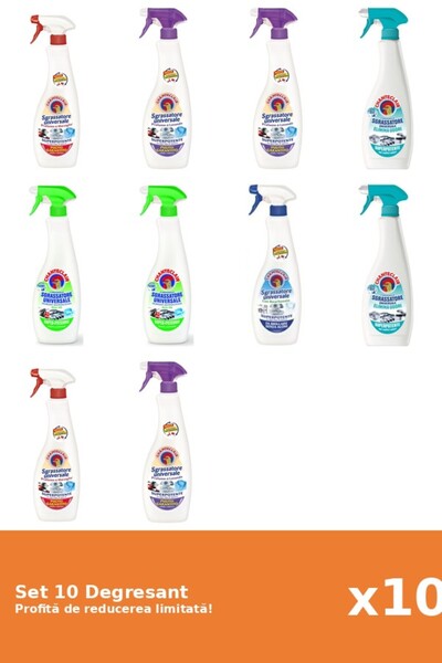 Chanteclair Set of 10 Chanteclair Degreaser: 2xMarseille, 3xLavender, 2xAnti-...