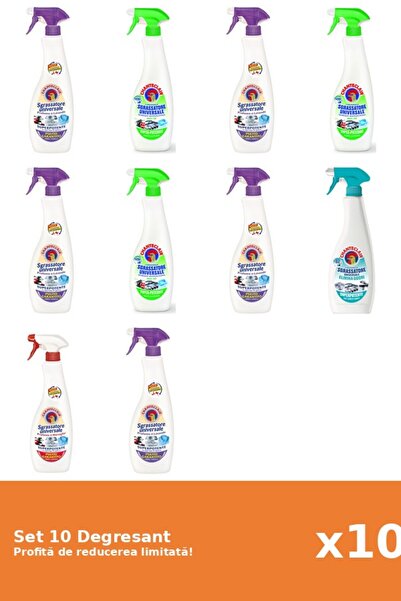 Chanteclair Set of 10 Chanteclair Degreaser: 4xLavender, 3xLemon, 1xWhite Mus...