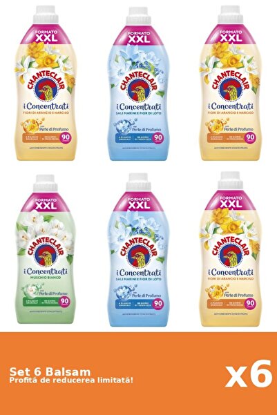 Chanteclair Set 6 Balsam Chanteclair: 3xPortocale, 2xLotus, 1xMosc Alb