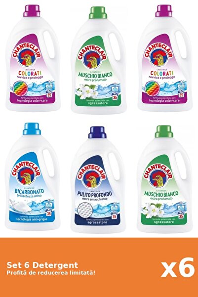 Chanteclair Set 6 Detergent Chanteclair: 2xColor, 2xMosc Alb, 1xBicarbonat, 1...