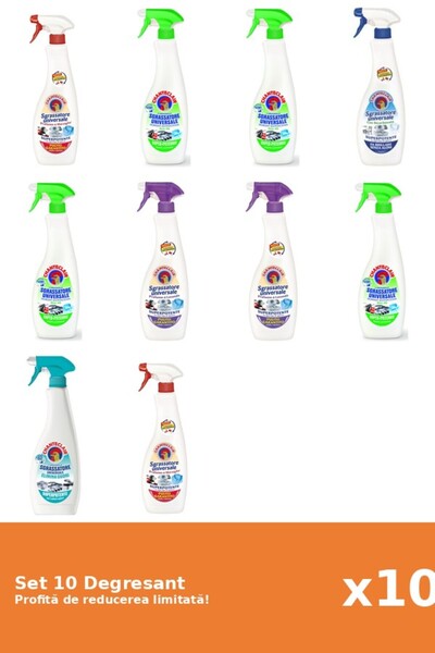 Chanteclair Set of 10 Chanteclair Degreaser: 2xMarseille, 4xLemon, 1xBicarbon...