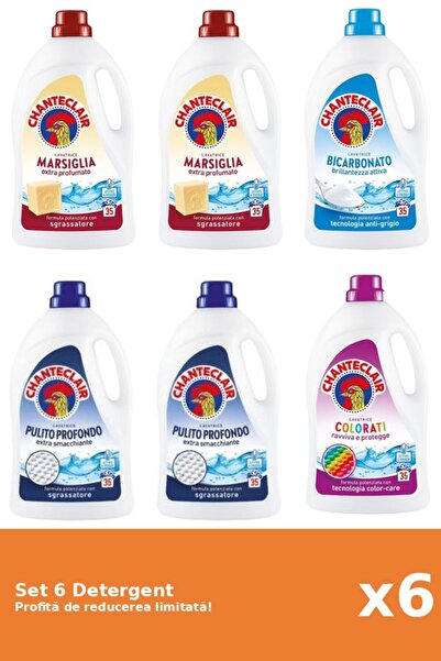 Chanteclair Set 6 Detergent Chanteclair: 2xMarsilia, 1xBicarbonat, 2xClasic, ...