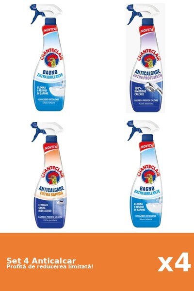 Chanteclair Set 4 Anticalcar Chanteclair: 2xClasic, 1xParfumat, 1xRapid