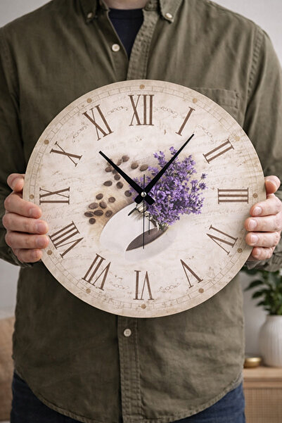 Generic An elegant wooden wall clock – a calming decorative element that comp...
