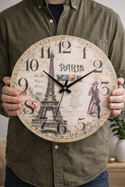 Generic An elegant wooden wall clock – a calming decorative element that comp...