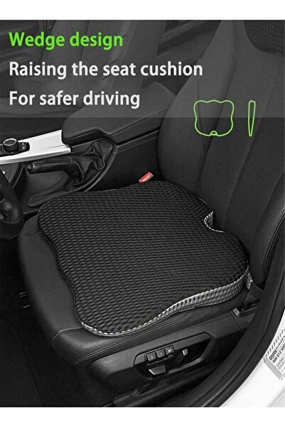 Generic 4D Mesh Covered Breathable Ergonomic Enhanced Seat Memory Foam Black ...