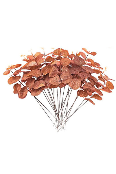 Choice12 20PCS Orange 5/10/20Pcs Of Eucalyptus Leaf Stems Green Artificial Pl...